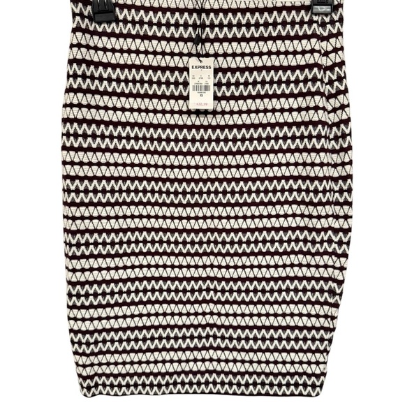 Express Dresses & Skirts - Express Women's Black and White Patterned Skirt